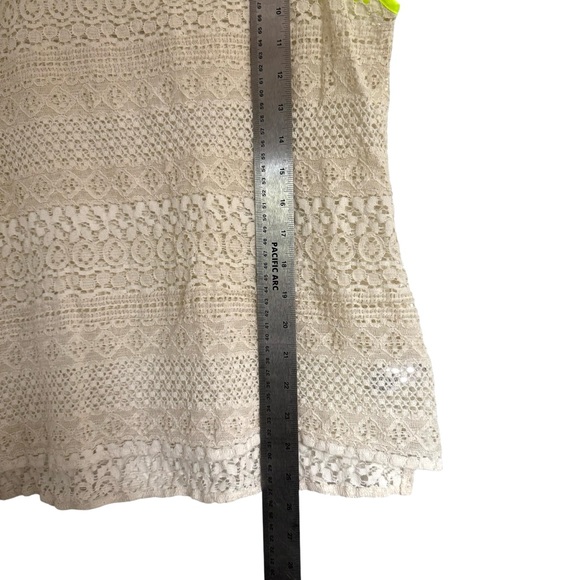 Express‎ Cream and Neon Lace Boho Tank Small - Picture 6 of 6